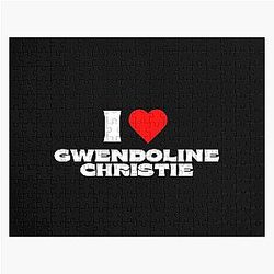 I Love Gwendoline Christie White Fonts Jigsaw Puzzle