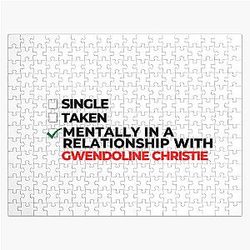 Mentally in a Relationship with Gwendoline Christie Jigsaw Puzzle