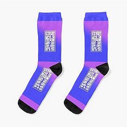 H3 Podcast Crew Typography Graphic Socks