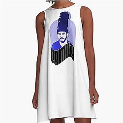 FAMILY H3 Podcast Avec Ethan Klein in a Large Beanie A-Line Dress