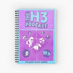 H3 Podcast Fan Art Spiral Notebook