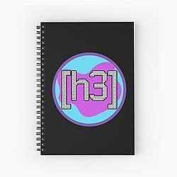 H3 Podcast redesigned logo Spiral Notebook