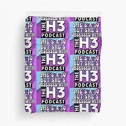 She's a 10 obsessed with the H3 Podcast Duvet Cover