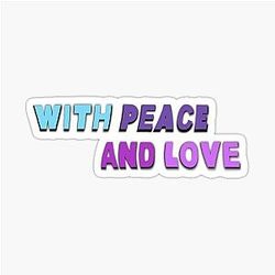 H3 Podcast With Peace Love Sticker