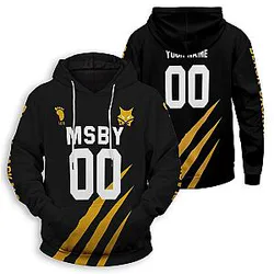 Haikyuu MSBY Black Jackal Team Unisex Hoodie Personalized