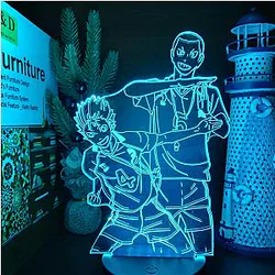 Haikyuu Lamp Merch: Nishinoya Yu and Tanaka Haikyuu Led Lamp