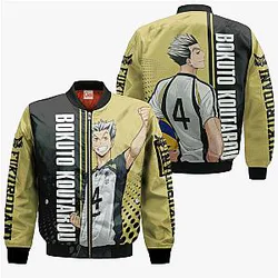 Haikyuu Jacket Merch: Bokuto Koutaro Fukurodani Bomber Jacket