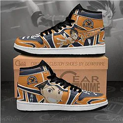 Karasuno Nishinoya Yuu Jordan Sneakers Haikyuu Anime Shoes