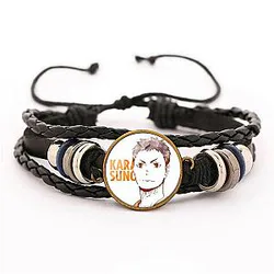 Haikyuu Bracelet Merch - Daichi Sawamura Bracelet Pendant Art Fabric Leather Bracelet