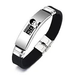 Haikyuu Bracelet Merch – Yu Nishinoya Bracelet Leather Stainless Steel Bracelet