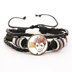 Haikyuu Bracelet Merch - Yu Nishinoya Bracelet Pendant Fabric Leather Bracelet