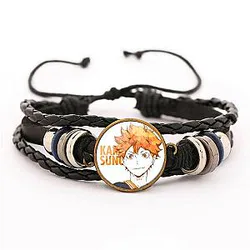 Haikyuu Bracelet Merch - Hinata Shoyo Bracelet Pendant Fabric Leather Bracelet