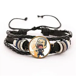 Haikyuu Bracelet Merch - Ryunosuke Tanaka Bracelet Pendant Chibi Art Fabric Leather Bracelet