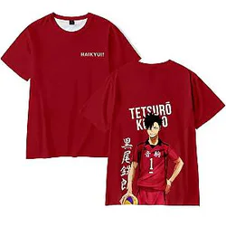 Haikyuu Shirt Merch - Kuroo Tetsurou Shirt Unisex 3D Graphic Tee