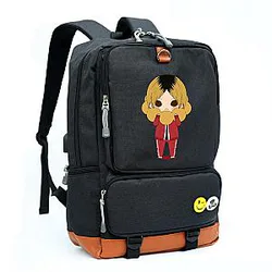 Haikyuu Backpack Merch - Kozume Kenma Backpack Printing Canvas Schoolbag Unisex