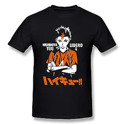 Nishinoya Shirt Short Sleeve T-shirts For Men Popular Vintage Oversize Cotton Shirts For Boys