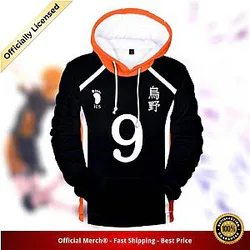 Haikyuu Hoodie - Tobio Kageyama Setter Number 9 Black Uniform Hoodie