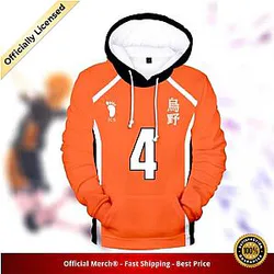 Haikyuu Hoodie - Yū Nishinoya Number 4 Libero Orange Hoodie