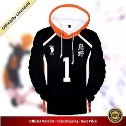 Haikyuu Hoodie - Daichi Sawamura - Captain Number 1 Black Hoodie