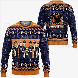 Karasuno Ugly Christmas Sweater Haikyuu Anime Xmas Shirt