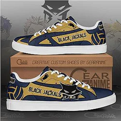 MSBY Black Jackal Skate Shoes Haikyuu Anime Custom Shoes