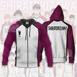 Haikyuu Shiratorizawa Academy Shirt Costume Anime Hoodie Sweater