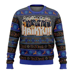 Haikyuu Sweaters - Haikyuu Blue Ugly Christmas Sweater 2024