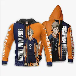 Karasuno Sugawara Koushi Hoodie Haikyuu Custom Anime Shirt