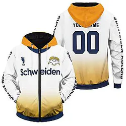 Haikyuu Team Schweiden Adlers Unisex Zipped Hoodie Personalized