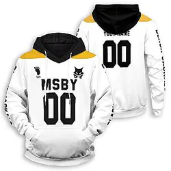 Haikyuu MSBY Black Jackals Libero Unisex Hoodie Personalized