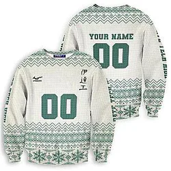 Haikyuu Team Shiratorizawa Christmas Unisex Wool Sweater Personalized