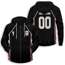 Haikyuu Team National Libero Unisex Zipped Hoodie Personalized