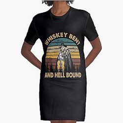 Hank Williams Jr T-ShirtVintage Whiskey Bent - Hank Williams Jr - Hell Bound  Graphic T-Shirt Dress