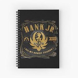 Donna Tops Hank Williams Jr Trendy Sexy Spiral Notebook