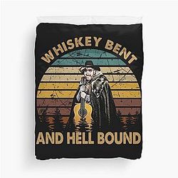 Hank Williams Jr T-ShirtVintage Whiskey Bent - Hank Williams Jr - Hell Bound Duvet Cover
