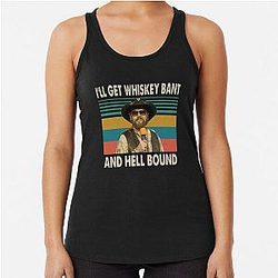 Hank Williams Jr T-ShirtHank Williams Jr - I'll Get Whiskey Bant And Hell Bound Racerback Tank Top