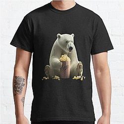 polar bear with popcorn Classic T Shirt RB1212