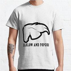 Harlow And Popcorn Funny Popcorn The Pony Classic T Shirt RB1212