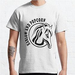 Harlow And Popcorn Funny Popcorn The Pony Classic T Shirt RB1212
