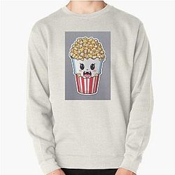 Comics eating popcorn sticker  Pullover Sweatshirt RB1212