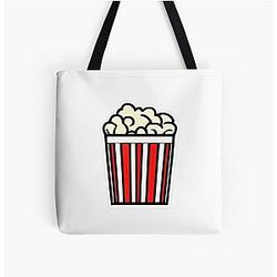 Popcorn Panic   Popcorn Party   Popcorn Frenzy All Over Print Tote Bag RB1212