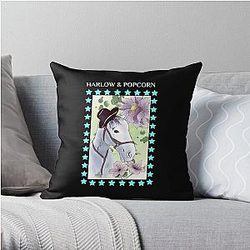 Harlow And Popcorn Throw Pillow RB1212