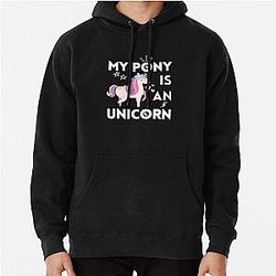 Harlow And Popcorn   My Pony Is An Unicorn Pullover Hoodie RB1212