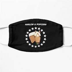 harlow and popcorn merch popcorn the pony Flat Mask RB1212