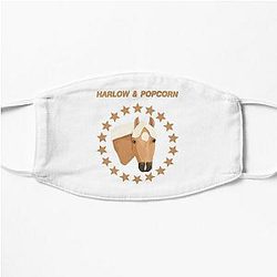 harlow and popcorn merch popcorn the pony Flat Mask RB1212