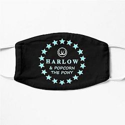 Harlow And Popcorn Merch Harlow Logo Flat Mask RB1212