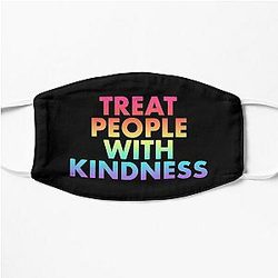 Harry Styles Face Masks - Rainbow Treat People With Kindness Flat Mask RB2103