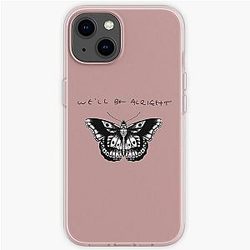 Harry Styles Cases - We'll Be Alright Harry Styles Handwriting and Butterfly Tattoo Sticker Pink iPhone Soft Case RB2103