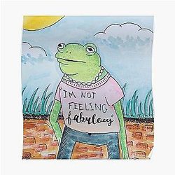 Harry Styles Posters - Harry Styles "I'm not feeling fabulous" Frog Poster RB2103