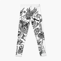 Harry Styles Leggings - harry styles all tattoos  Leggings RB2103